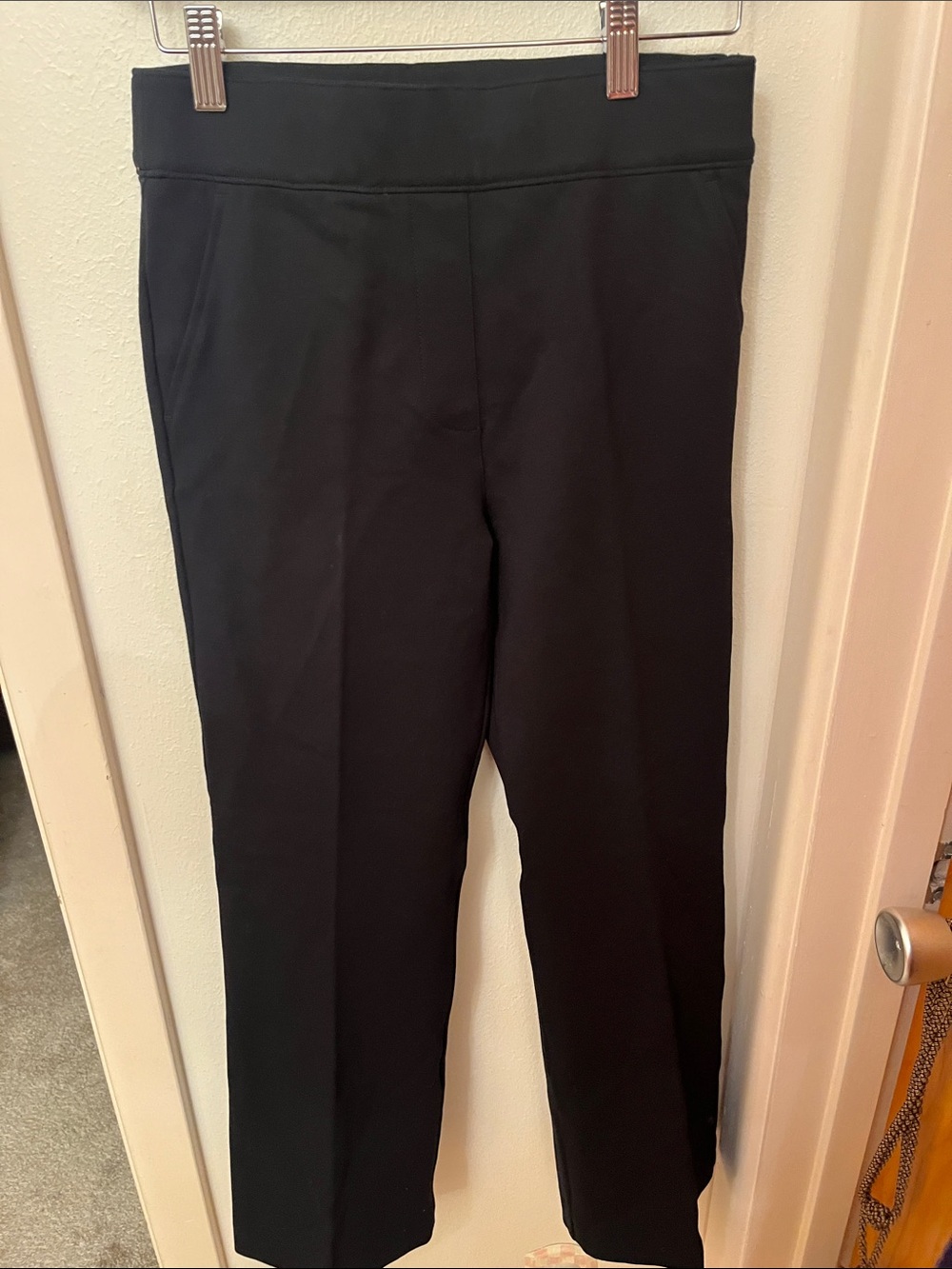 SPANX Black Ankle-Length Straight-Leg Pants